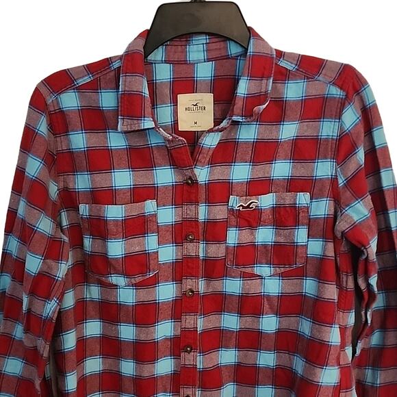 Hollister Flannel Button Down, Shirt, M - Picture 2 of 6